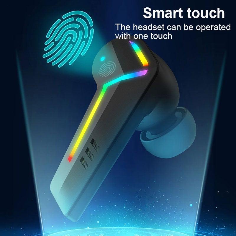 Gaming Headsets Wireless Earphones Low Latency Bluetooth Headphone Sports Noise Cancelling Earbuds With Mic Sports Headphones Wireless Bluetooth Headphones With Microphone 5H Playtime Wireless Running Earbuds - Black Girl Golf
