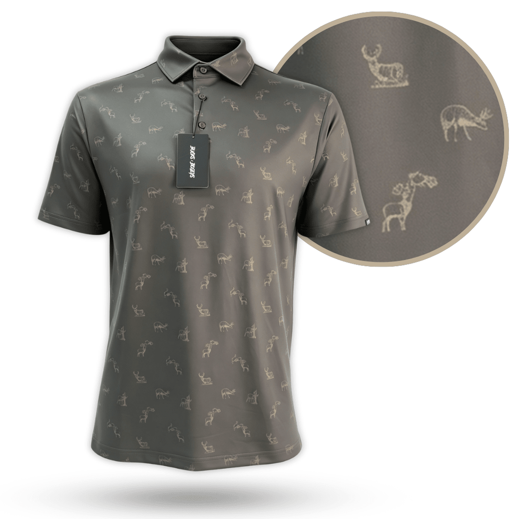 "Get Bucked" Golf Polo - Brown - Black Girl Golf