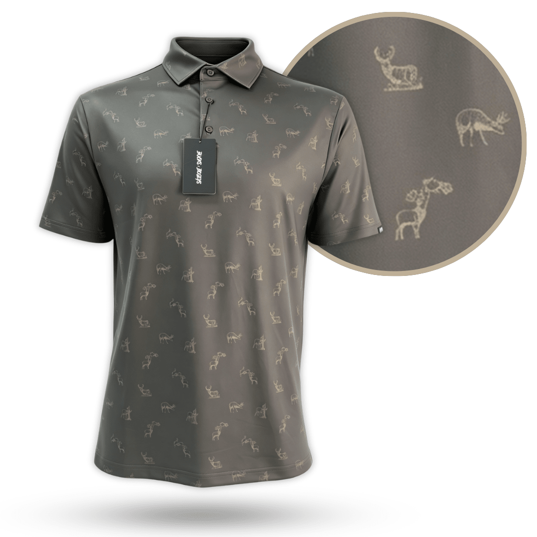 "Get Bucked" Golf Polo - Brown - Black Girl Golf