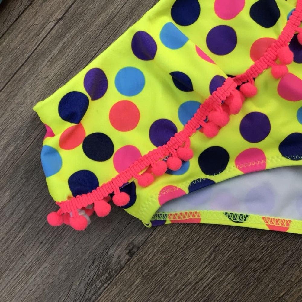 Girls Split Swimsuits Cute Shoulder Swimsuit Toddler Baby Girls 2 Piece Swimsuit Kids Bathing Beach Sun Suit Children Swimwear Bikini Set Girl Swimming Clothes Kids Bathing Suit Beachwear For Summer - Black Girl Golf