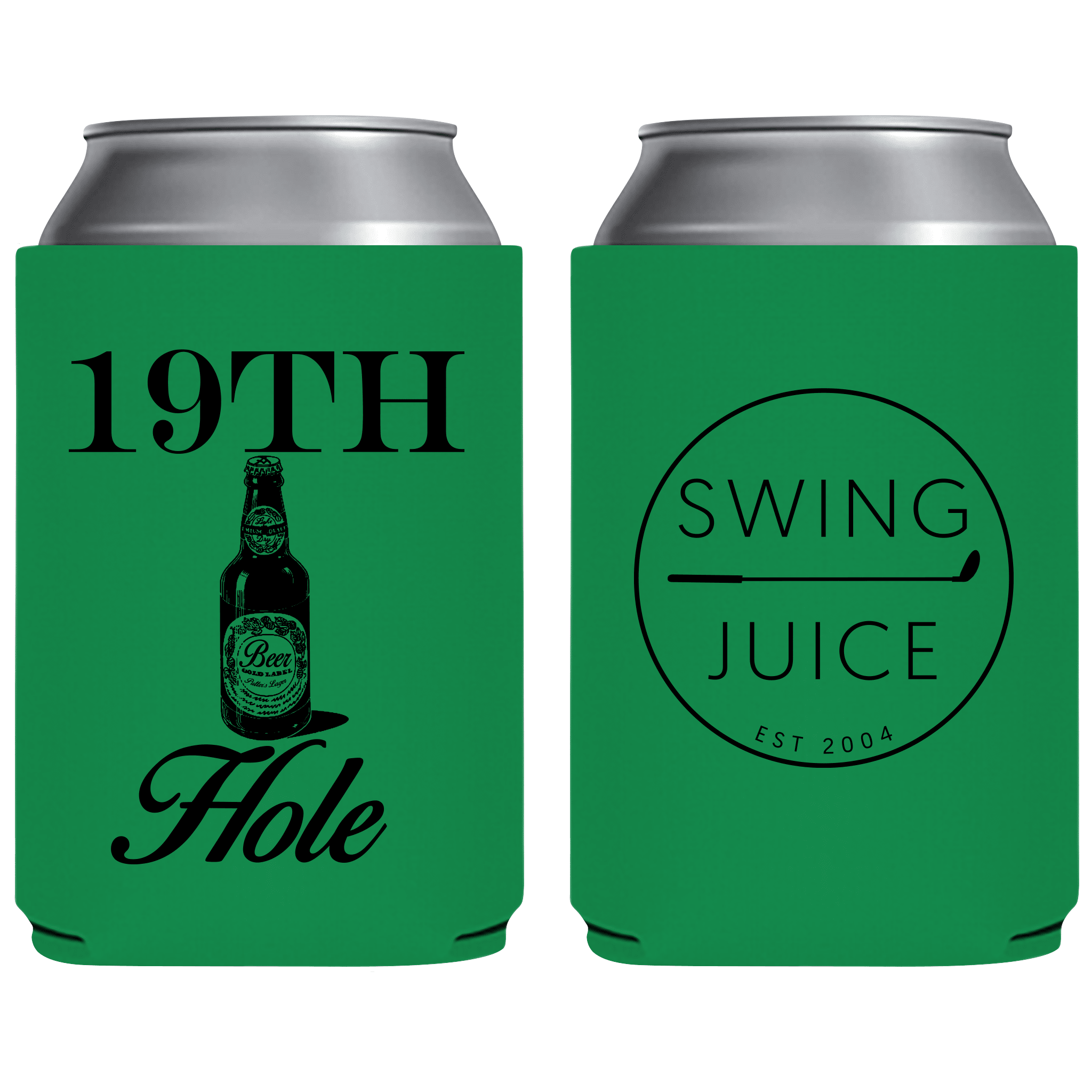 Golf 19th Hole Koozie Green O/S - Black Girl Golf