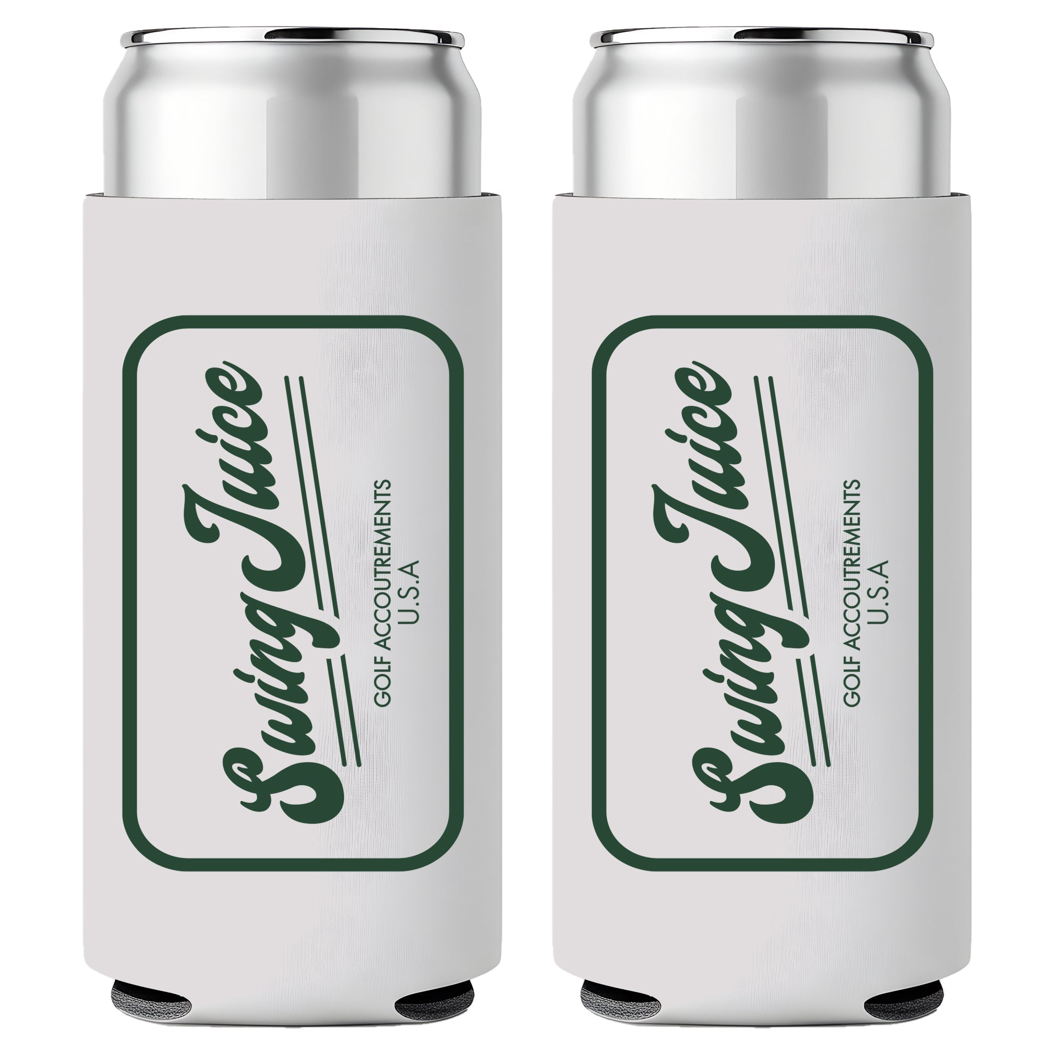 Golf Accoutrements Slim Can Koozie White O/S - Black Girl Golf