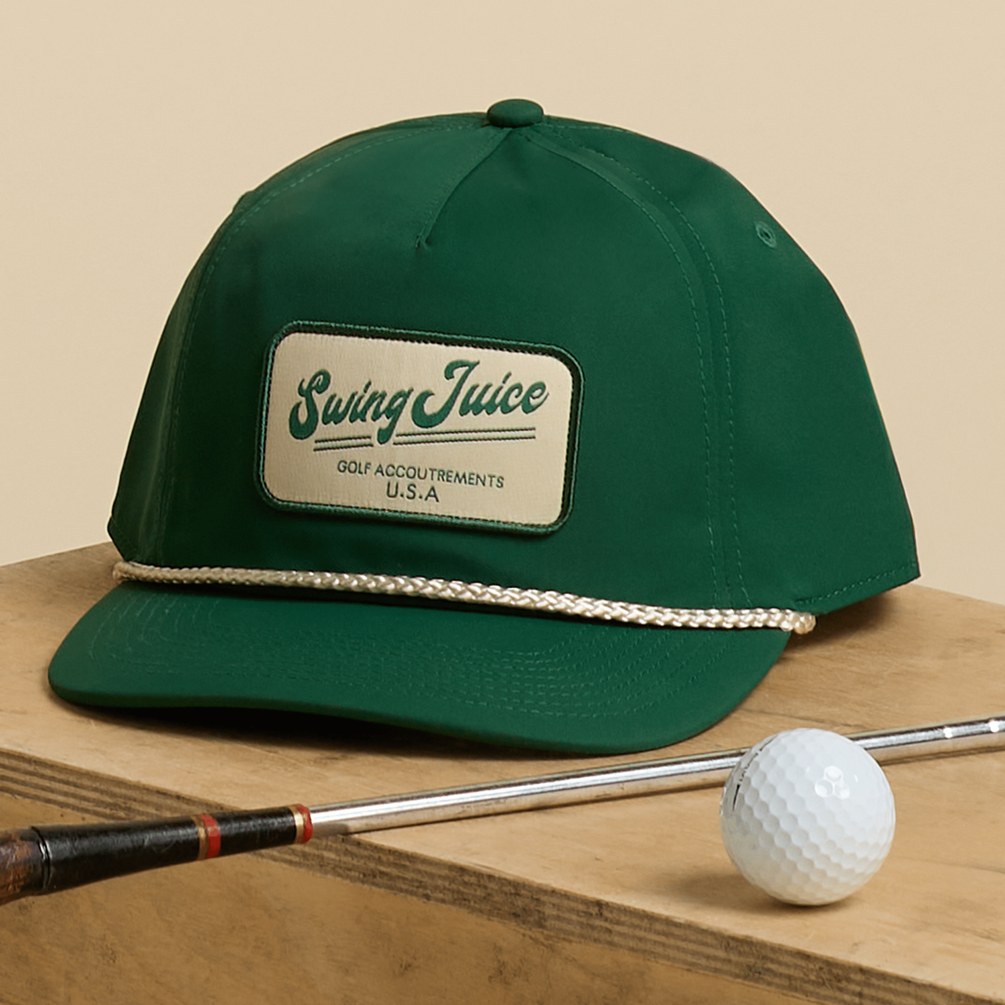 Golf Accoutrements Unisex Rope Hat Forest O/S - Black Girl Golf