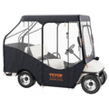 Golf Cart Enclosure, 420D Polyester Driving Enclosure with 4-Sided Transparent Windows, 4 Passenger Club Car Covers Universal Fits for Most Brand Carts, Sunproof and Dustproof Outdoor Cart Cover - Black Girl Golf
