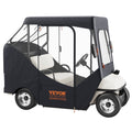 Golf Cart Enclosure, 600D Polyester Driving Enclosure with 4-Sided Transparent Windows, 2 Passenger Club Car Covers Universal Fits for Most Brand Carts, Sunproof and Dustproof Outdoor Cart Cover - Black Girl Golf