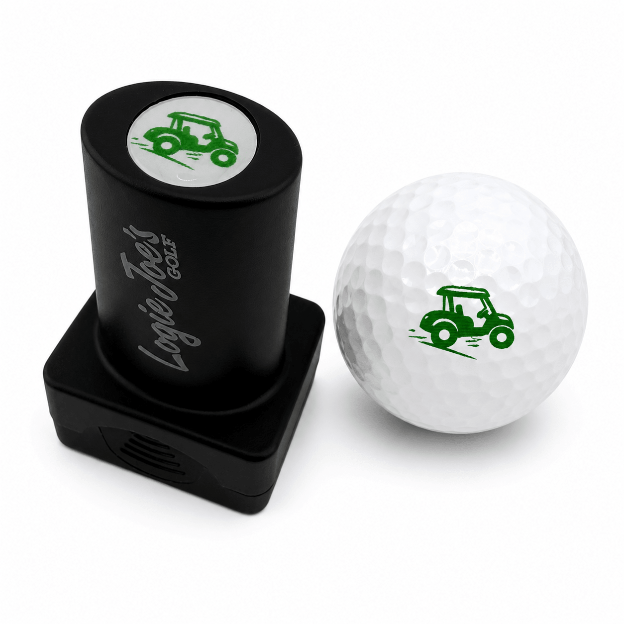 Golf Cart Golf Ball Stamp | Quick - Dry Ink Stamper | Easy Ball Identification | Fun Golf Gift - Black Girl Golf