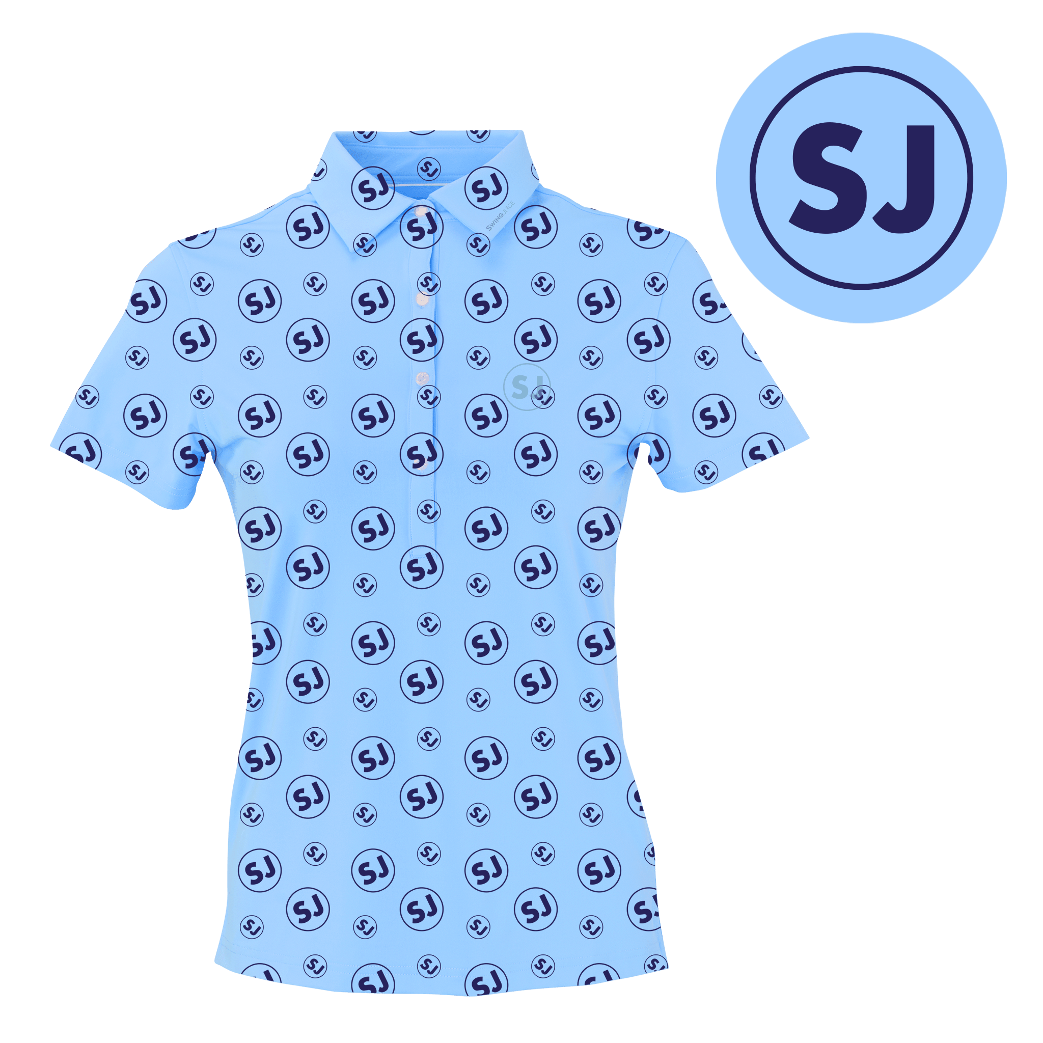 Golf Circle SJ Women's Polo - Final Sale - Black Girl Golf