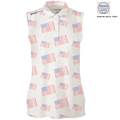 Golf Flag Women's Sleeveless Polo - Black Girl Golf