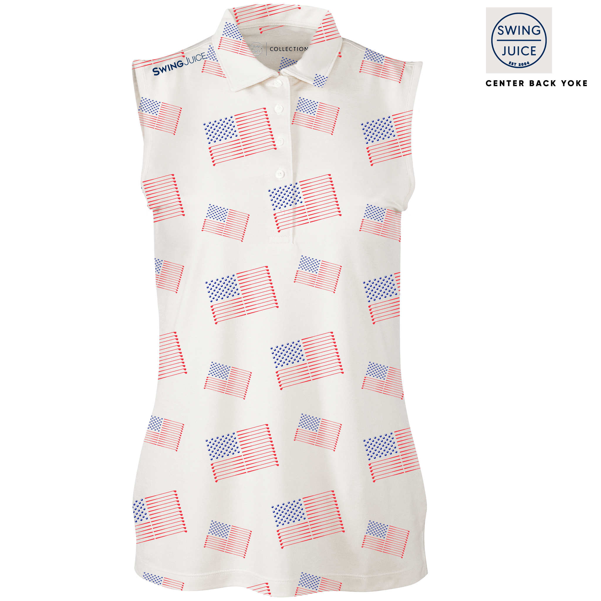 Golf Flag Women's Sleeveless Polo - Black Girl Golf