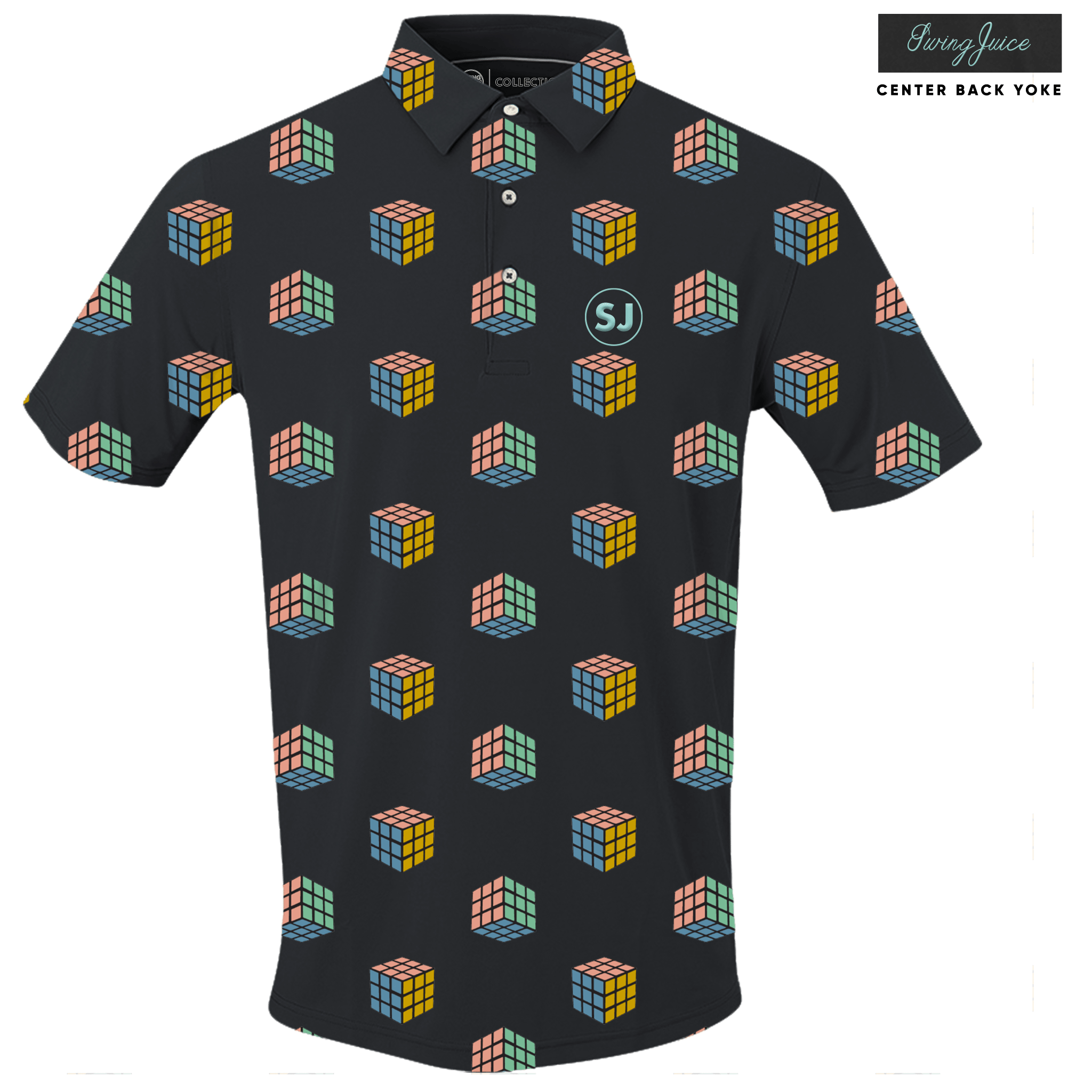 Golf Gamescape Men's Polo - Final Sale - Black Girl Golf