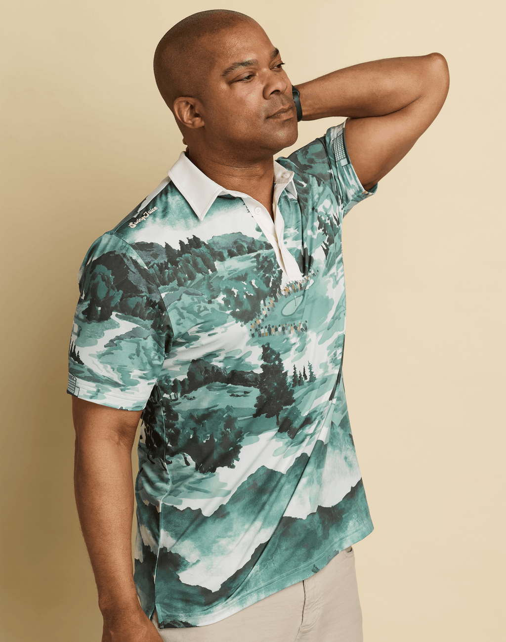Golf Georgia Landscape Men's Polo - Black Girl Golf