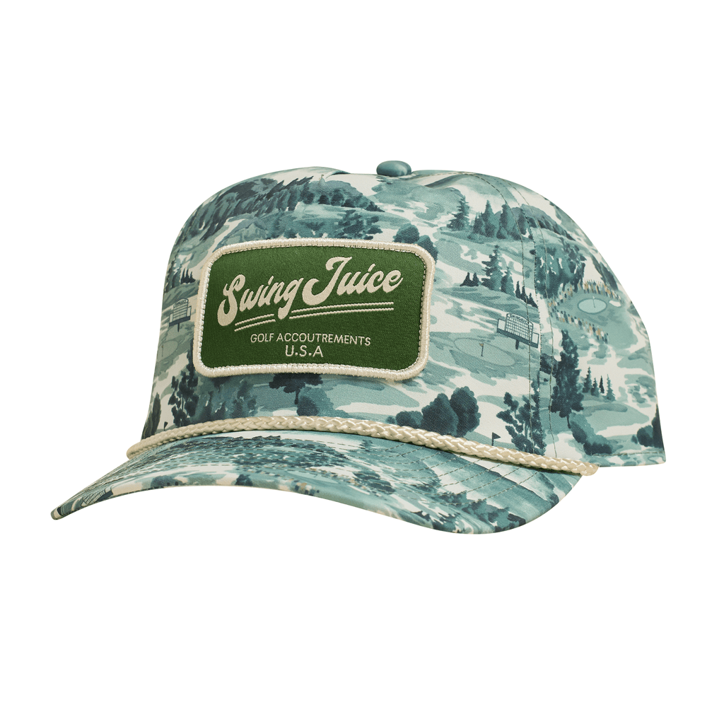 Golf Georgia Landscape Unisex Rope Hat Green O/S - Black Girl Golf
