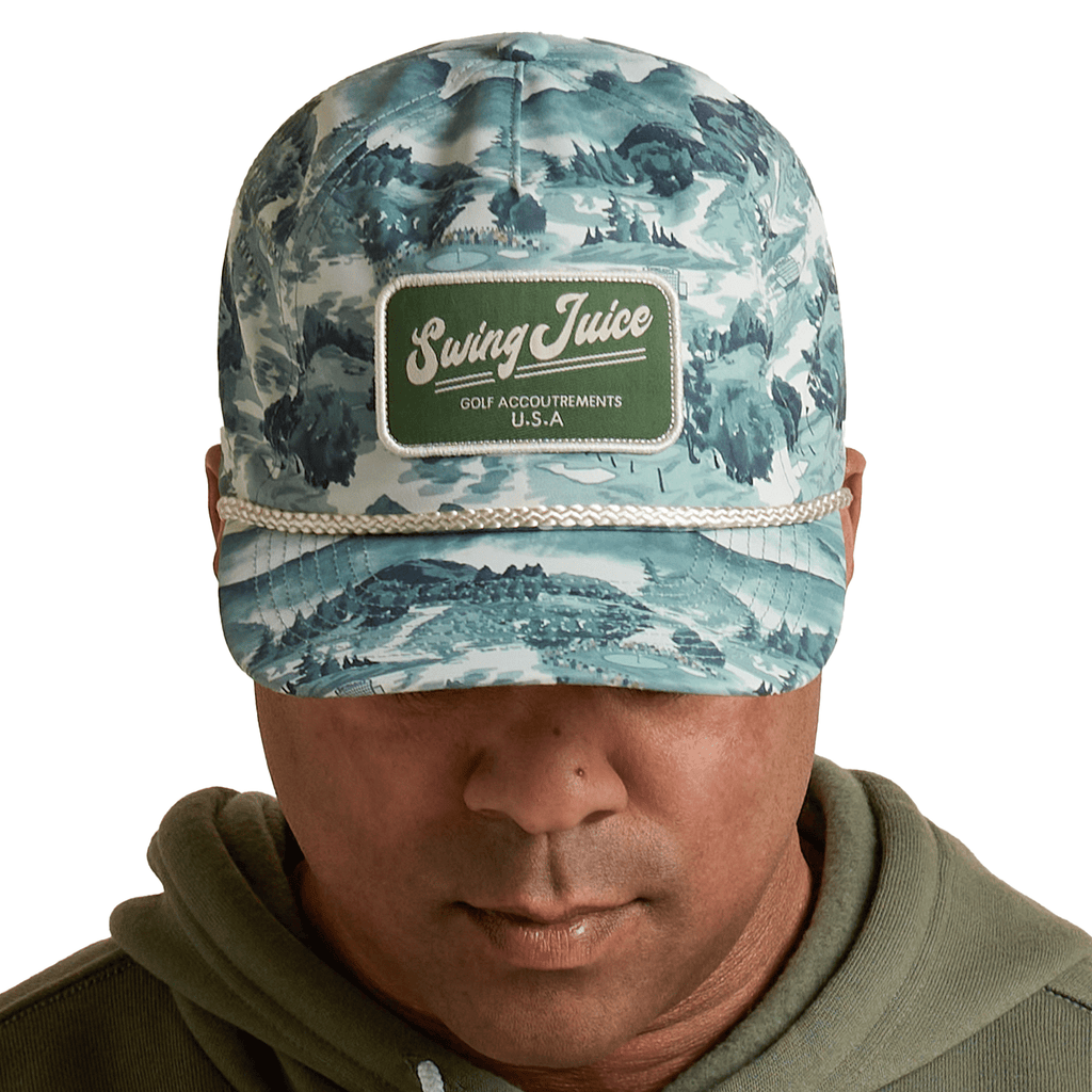 Golf Georgia Landscape Unisex Rope Hat Green O/S - Black Girl Golf