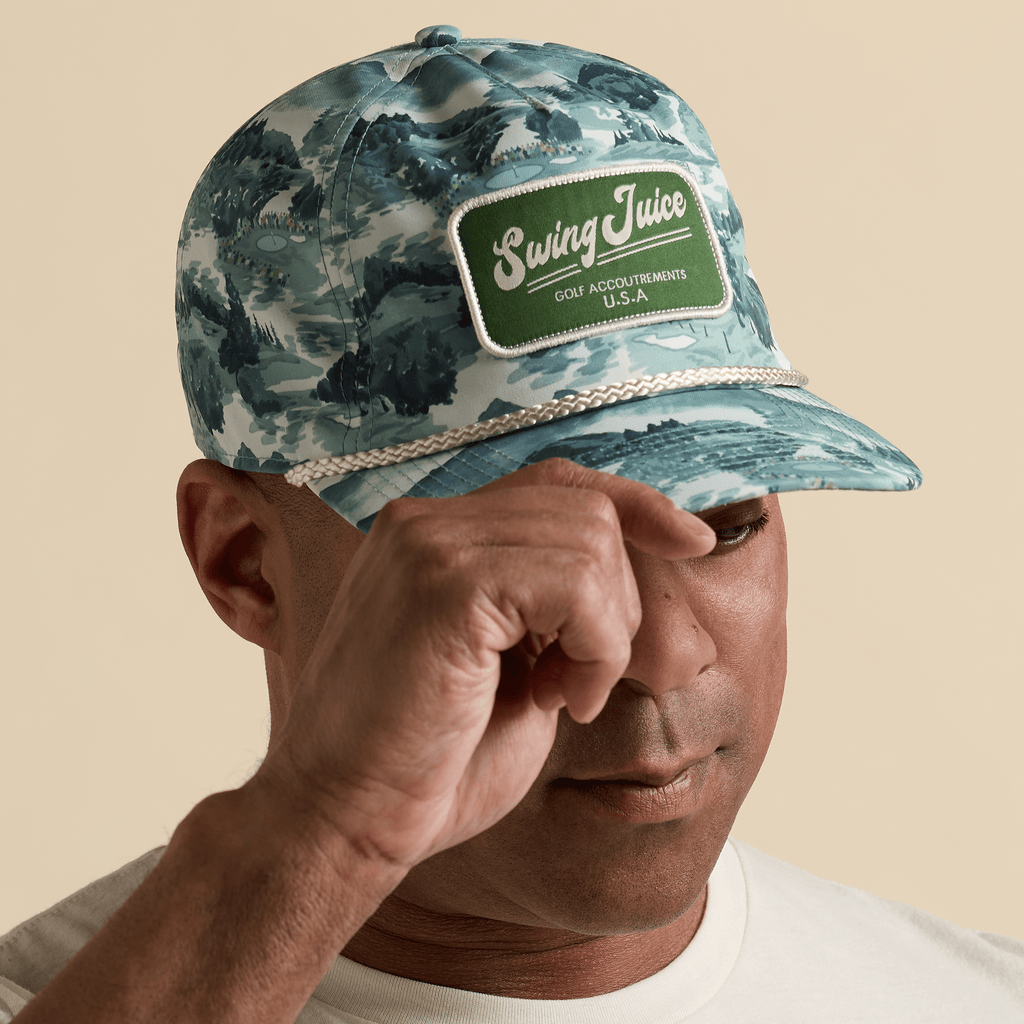 Golf Georgia Landscape Unisex Rope Hat Green O/S - Black Girl Golf