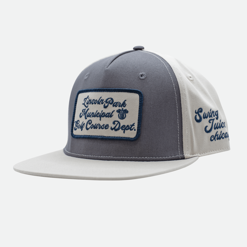 Golf Lincoln Park Muni Unisex Snapback Hat Charcoal/Khaki O/S - Final Sale - Black Girl Golf