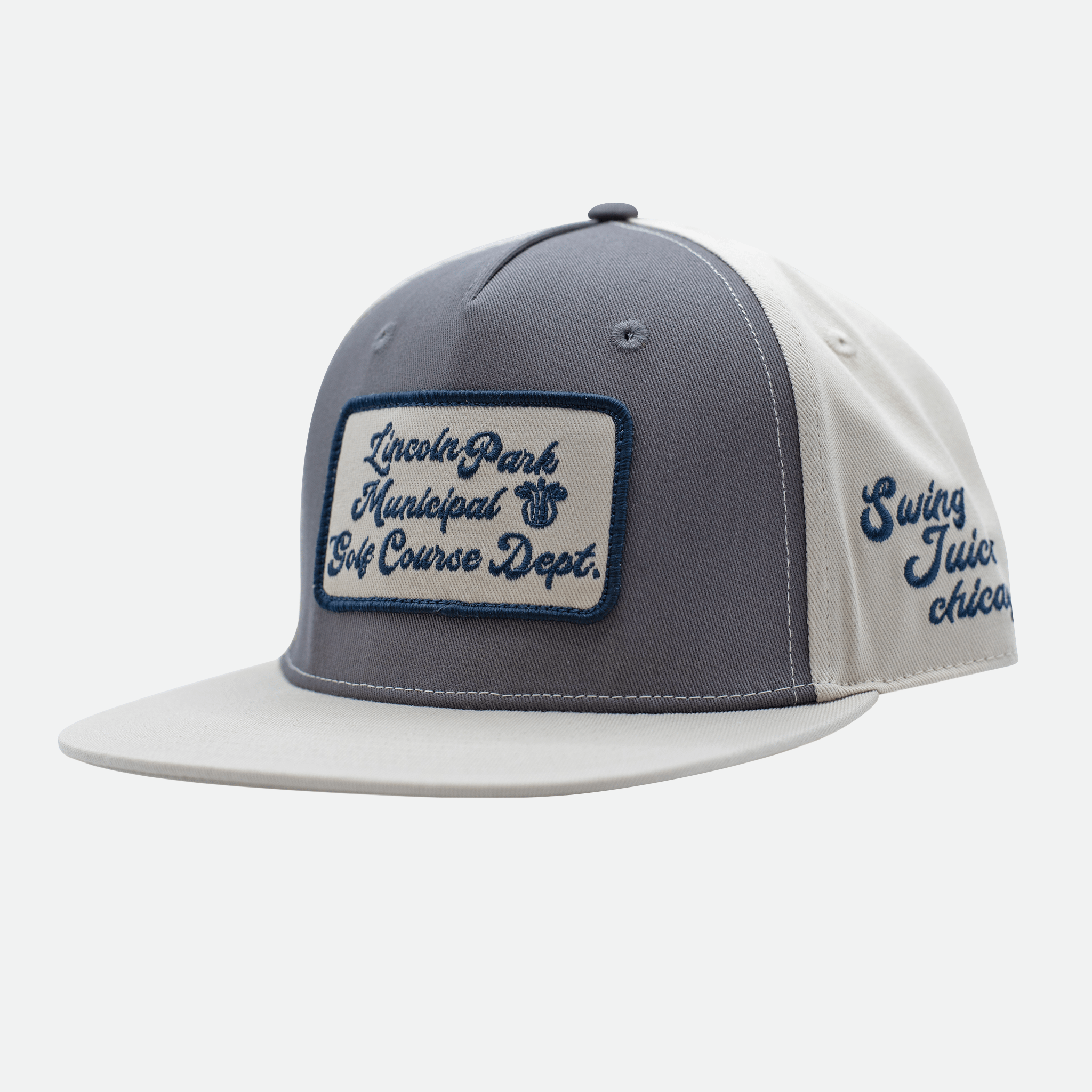 Golf Lincoln Park Muni Unisex Snapback Hat Charcoal/Khaki O/S - Final Sale - Black Girl Golf