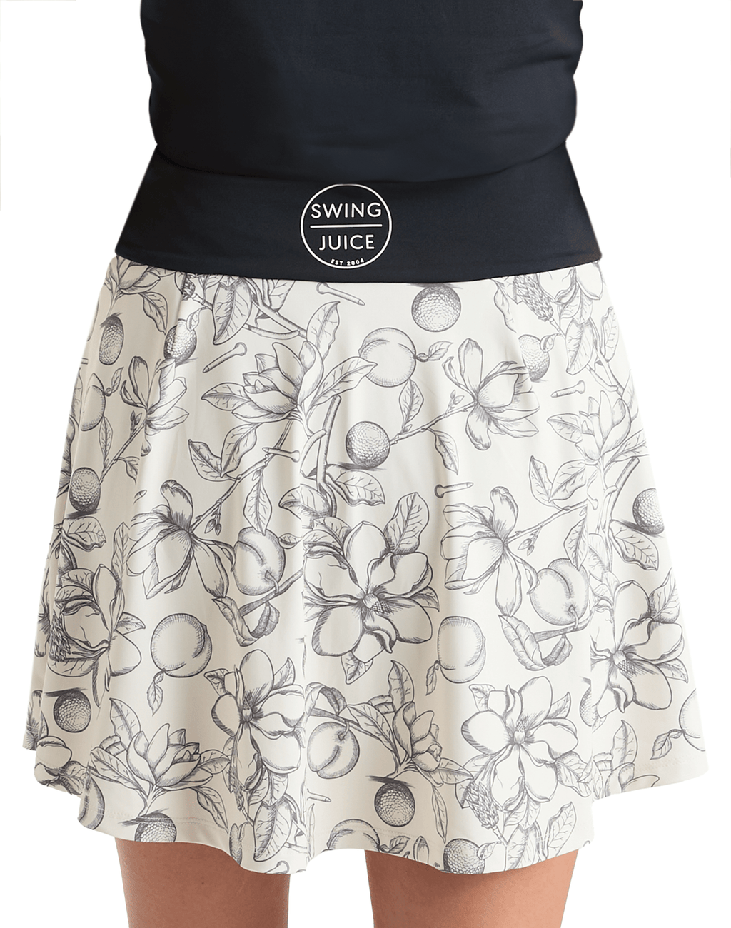 Golf Magnolia Toile Women's Skort - Black Girl Golf