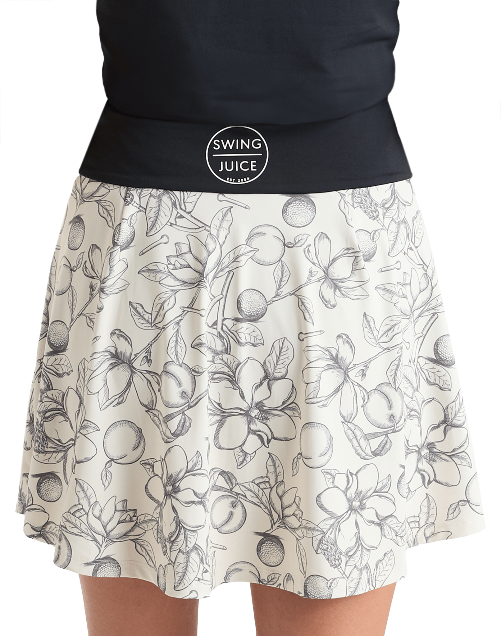 Golf Magnolia Toile Women's Skort - Black Girl Golf
