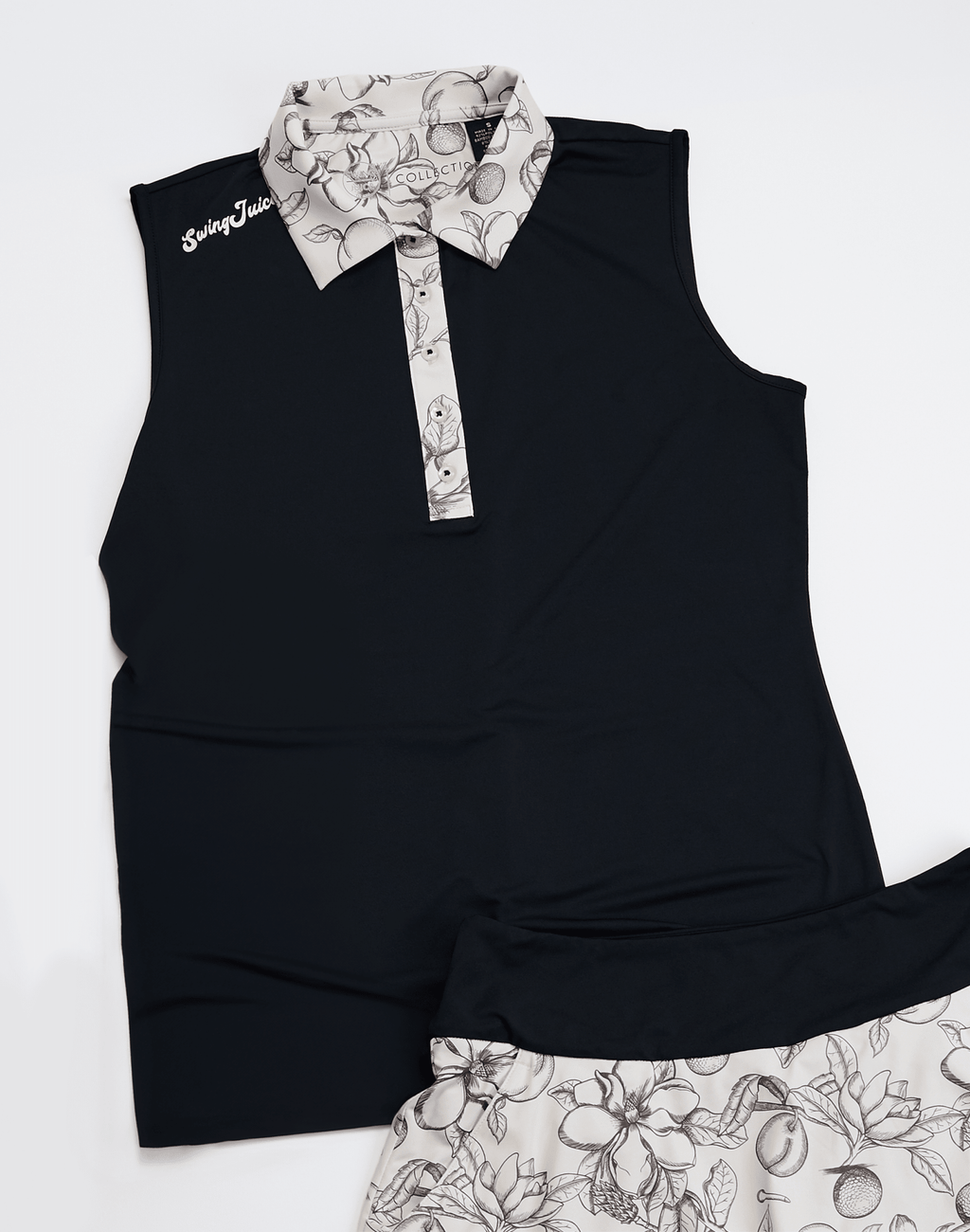 Golf Magnolia Toile Women's Sleeveless Polo - Black Girl Golf