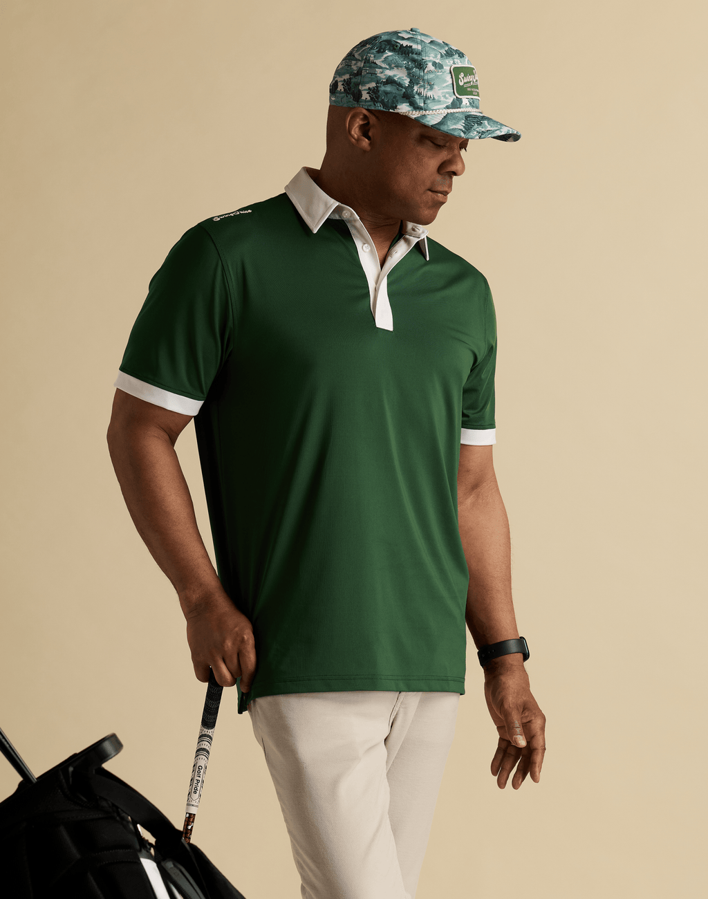 Golf Mason Solid Men's Polo - Black Girl Golf