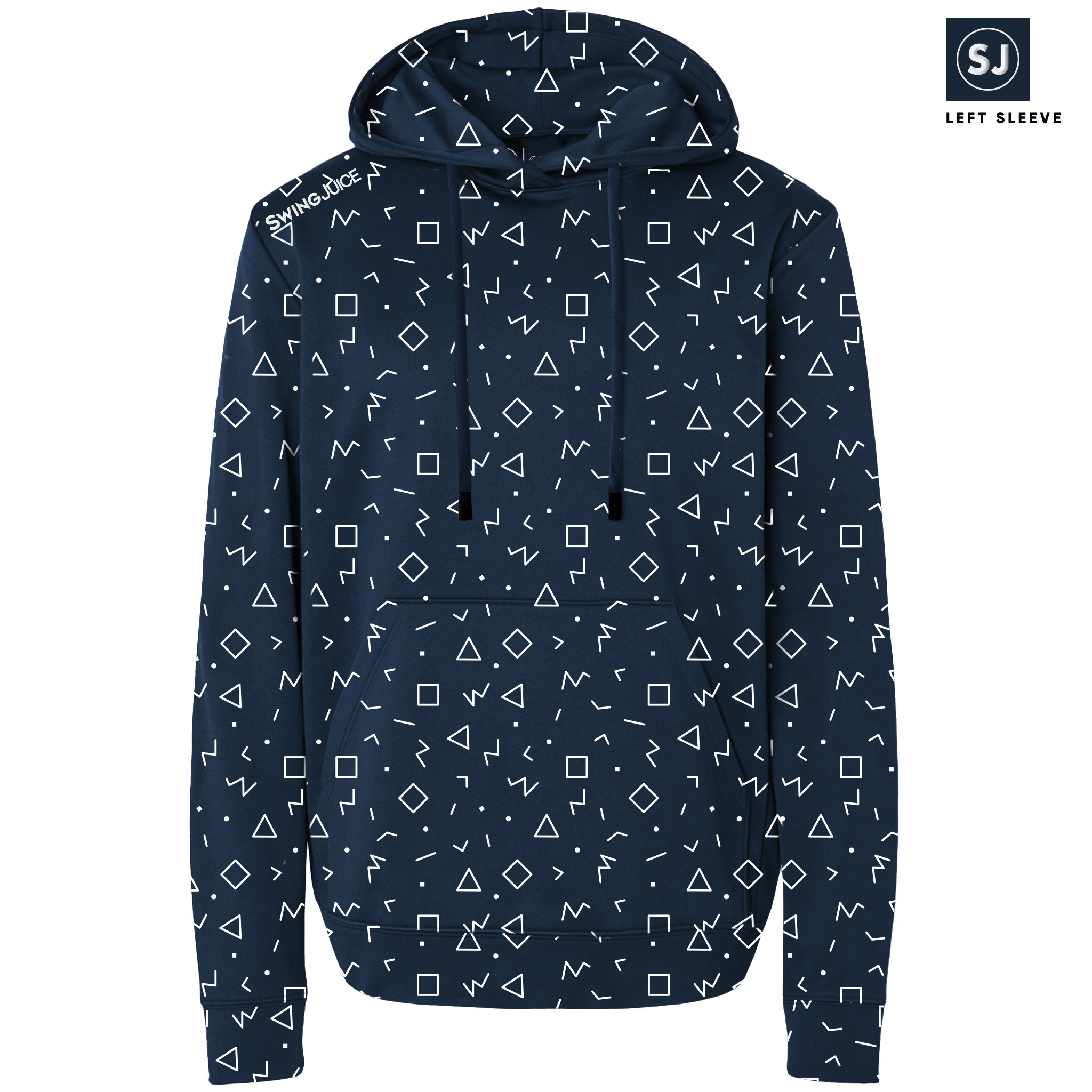 Golf Memphis Geometric Men's Performance Hoodie - Black Girl Golf