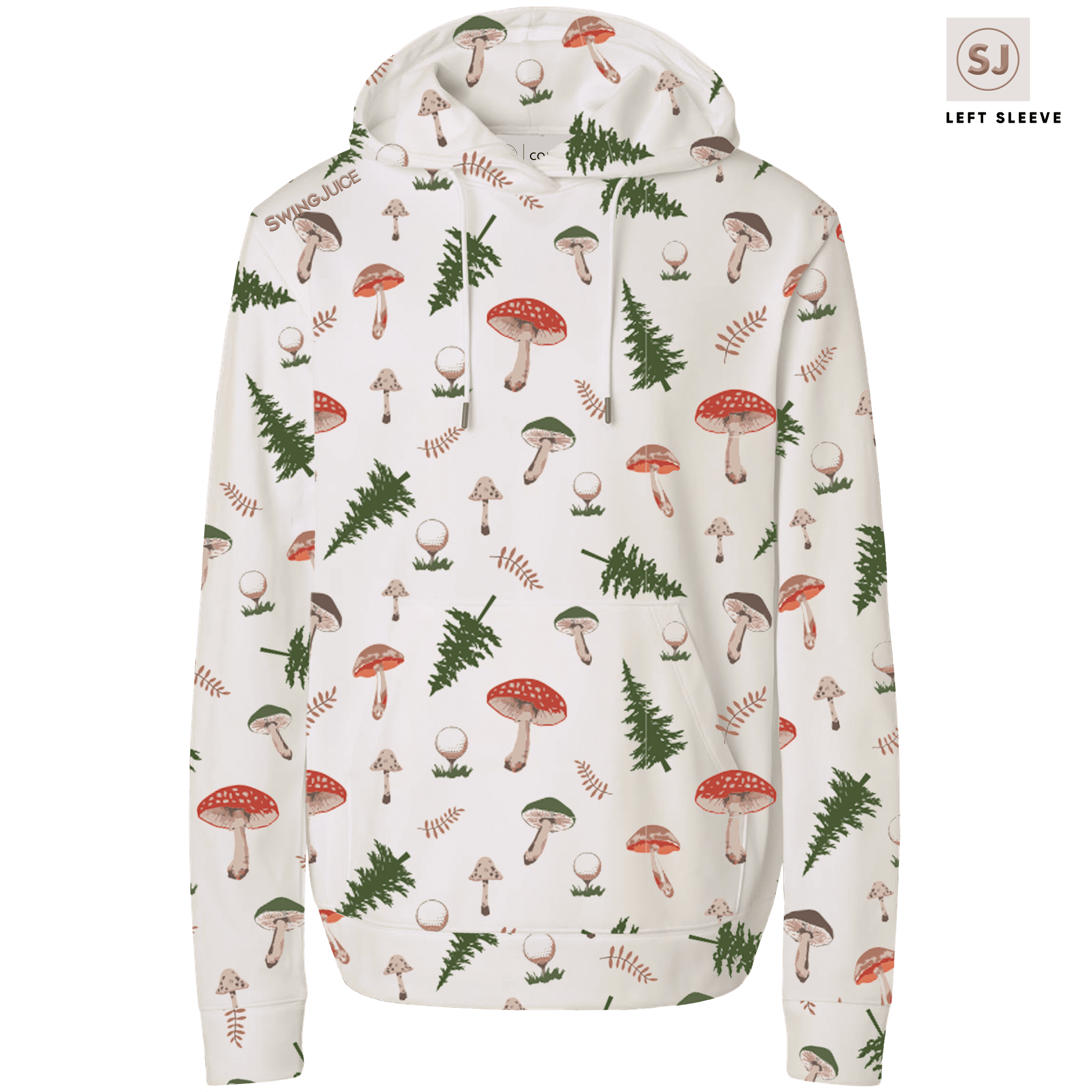 Golf Mushrooms Men's Performance Hoodie - Final Sale - Black Girl Golf