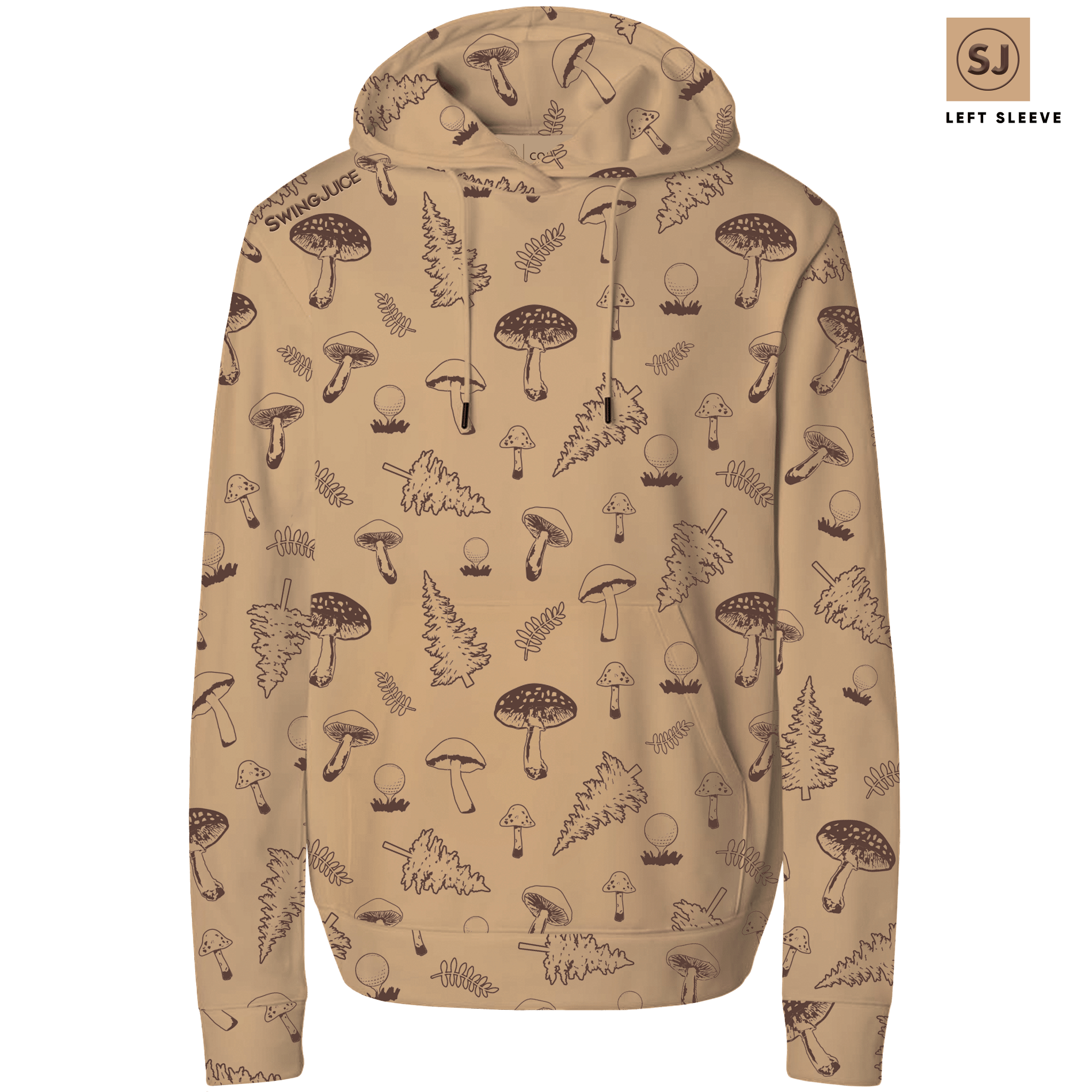 Golf Mushrooms Men's Performance Hoodie - Final Sale - Black Girl Golf