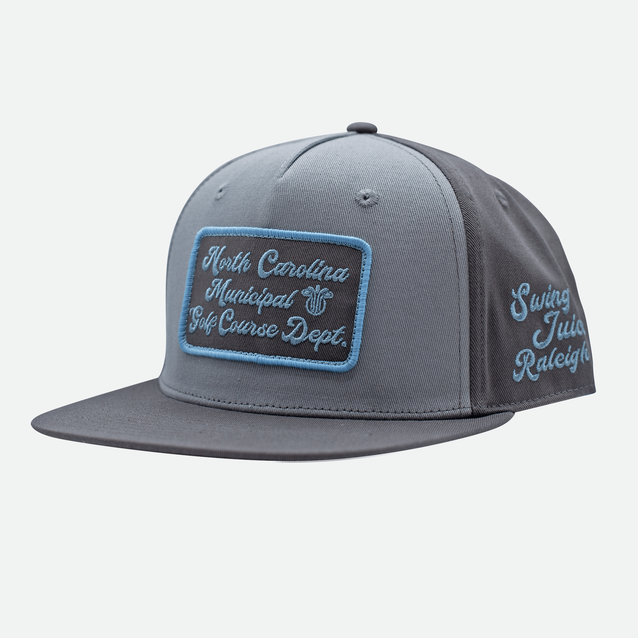 Golf NC Raleigh Muni Unisex Snapback Hat Steel/Charcoal O/S - Final Sale - Black Girl Golf