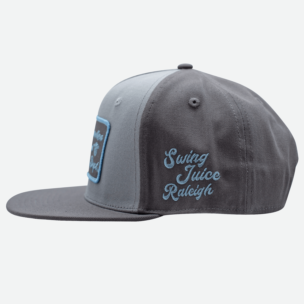 Golf NC Raleigh Muni Unisex Snapback Hat Steel/Charcoal O/S - Final Sale - Black Girl Golf