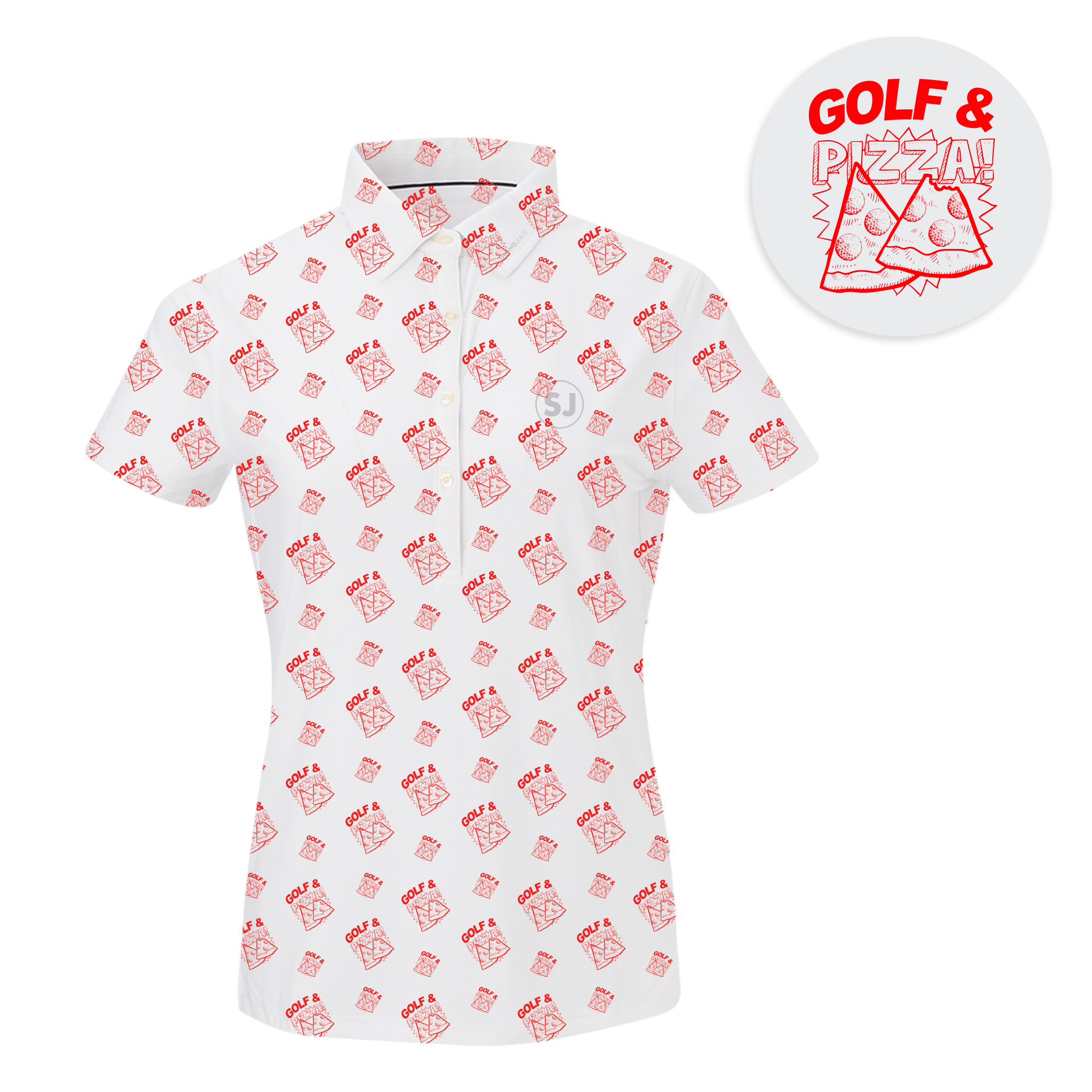 Golf & Pizza Women's Polo - Final Sale - Black Girl Golf
