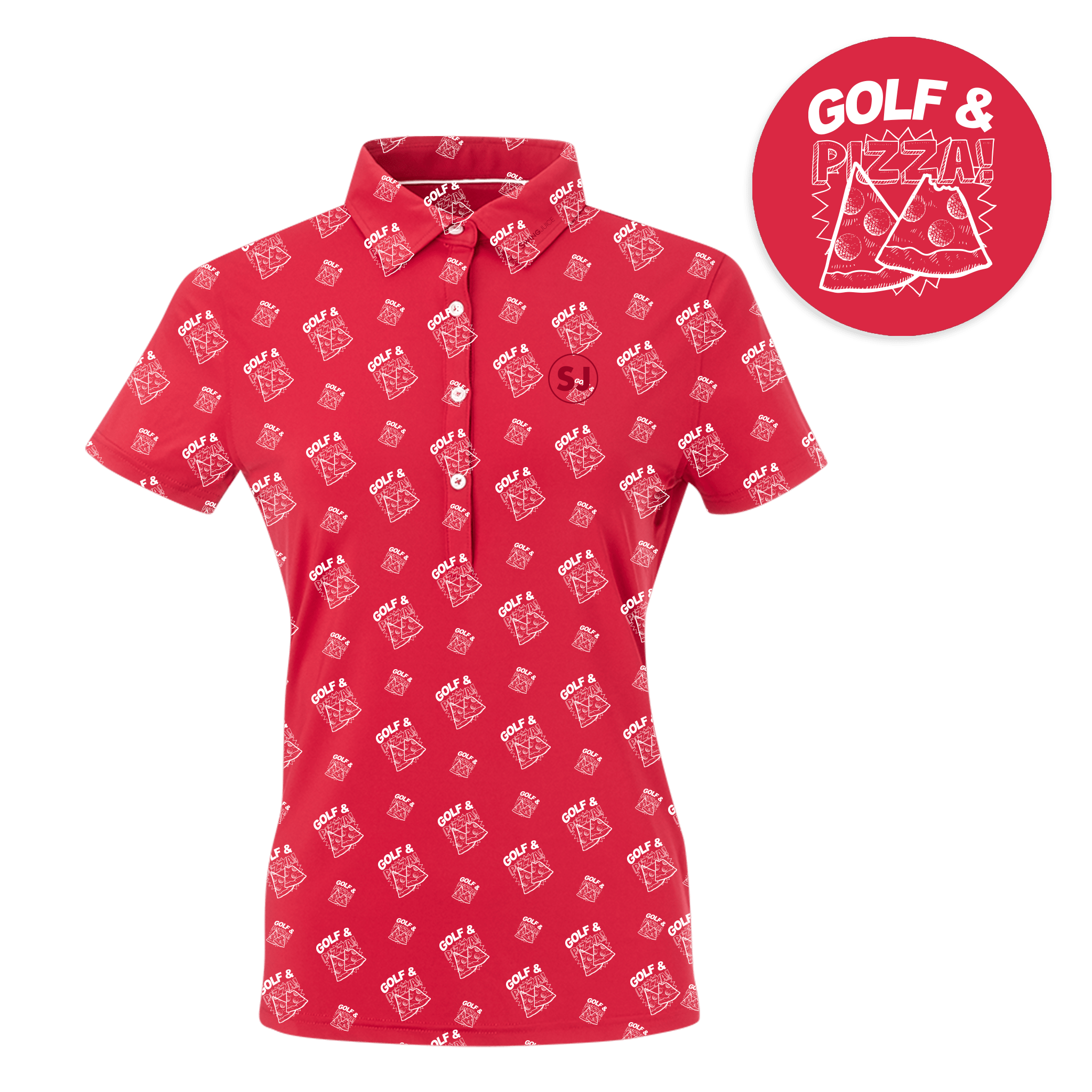 Golf & Pizza Women's Polo - Final Sale - Black Girl Golf