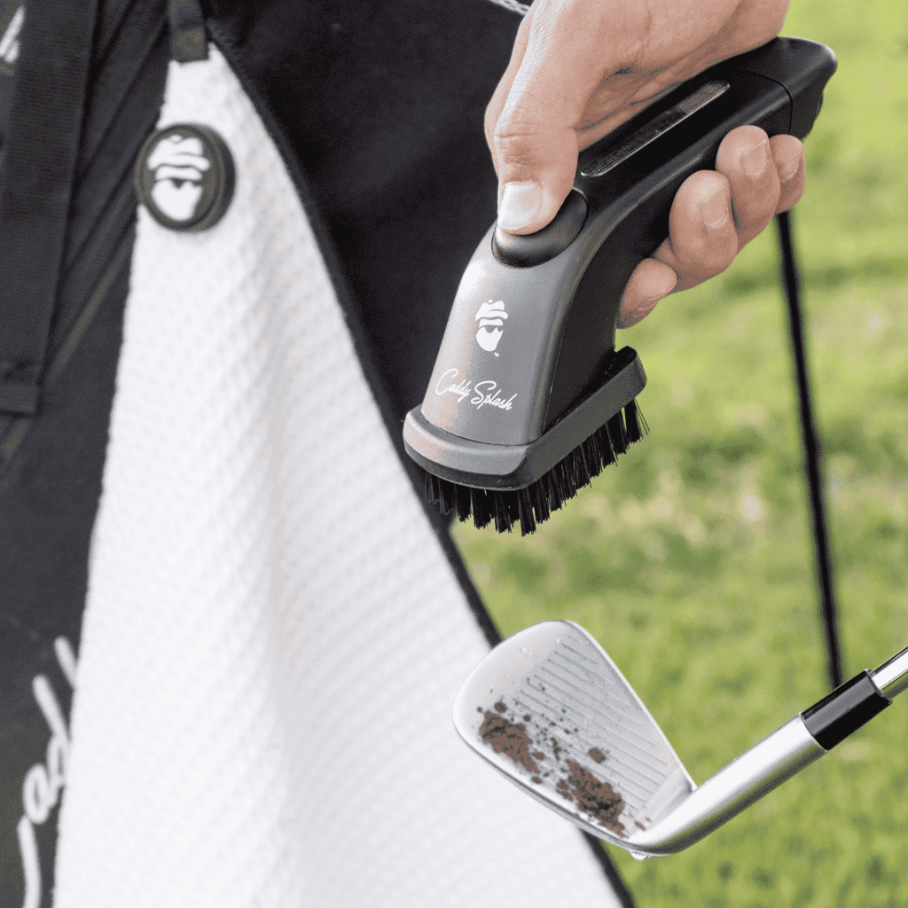 Golf Pocket Mag Towel - White + Golf Club Water Brush Pro Bundle - Black Girl Golf