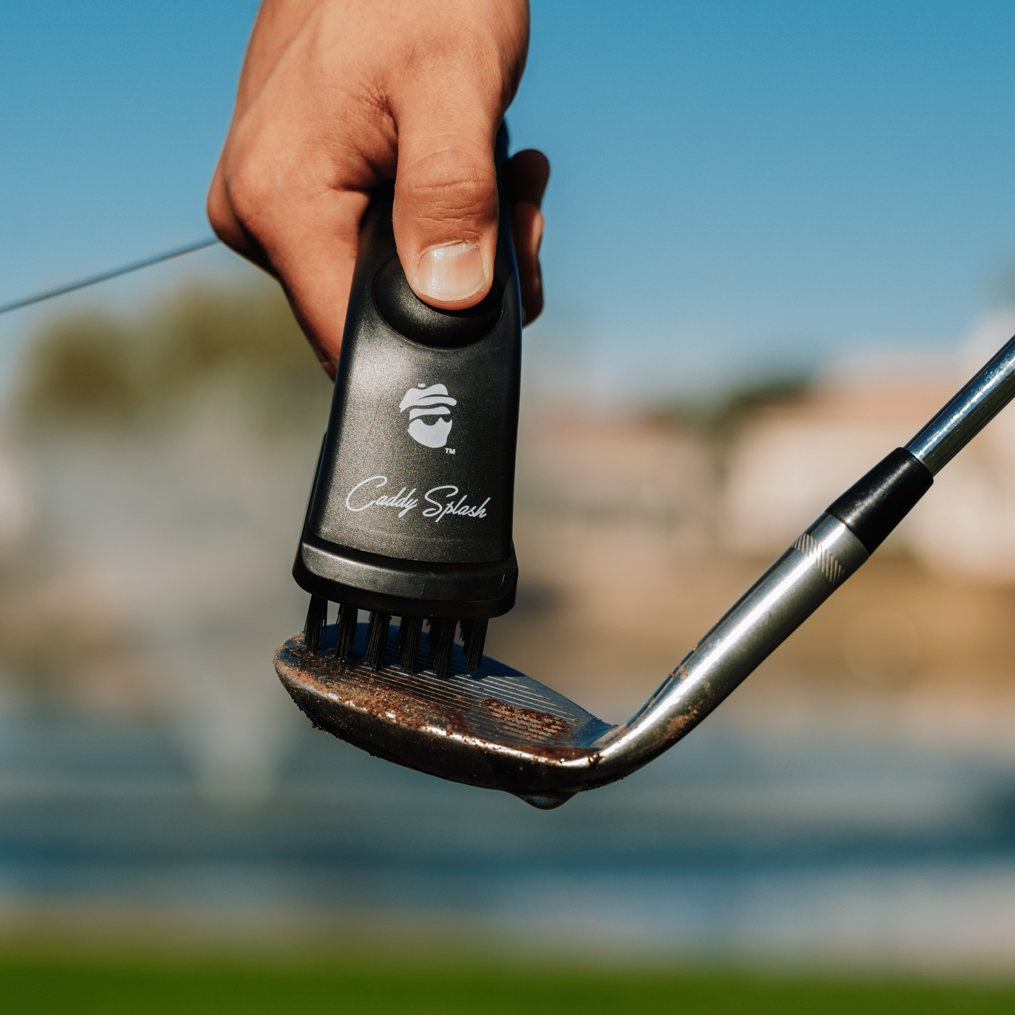 Golf Pocket Mag Towel - White + Golf Club Water Brush Pro Bundle - Black Girl Golf
