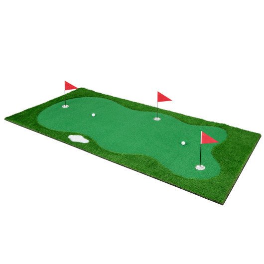 Golf Putting Green with Realistic Artificial Grass Turf-L - Black Girl Golf