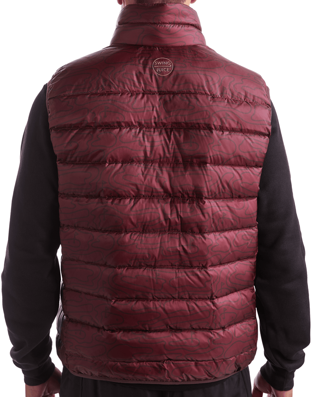 Golf Rhythmic Lines Unisex Packable Puffer Vest - Black Girl Golf