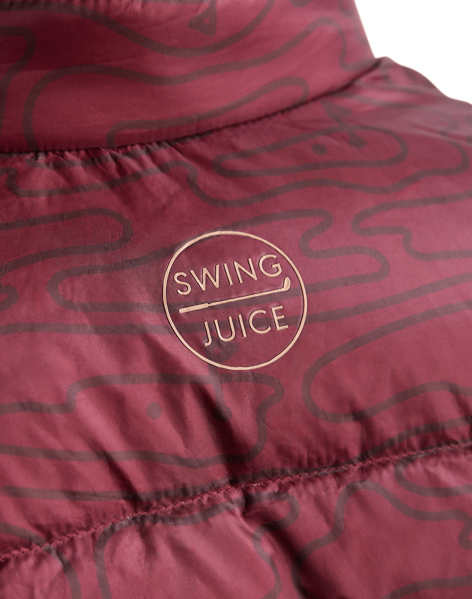 Golf Rhythmic Lines Unisex Packable Puffer Vest - Black Girl Golf