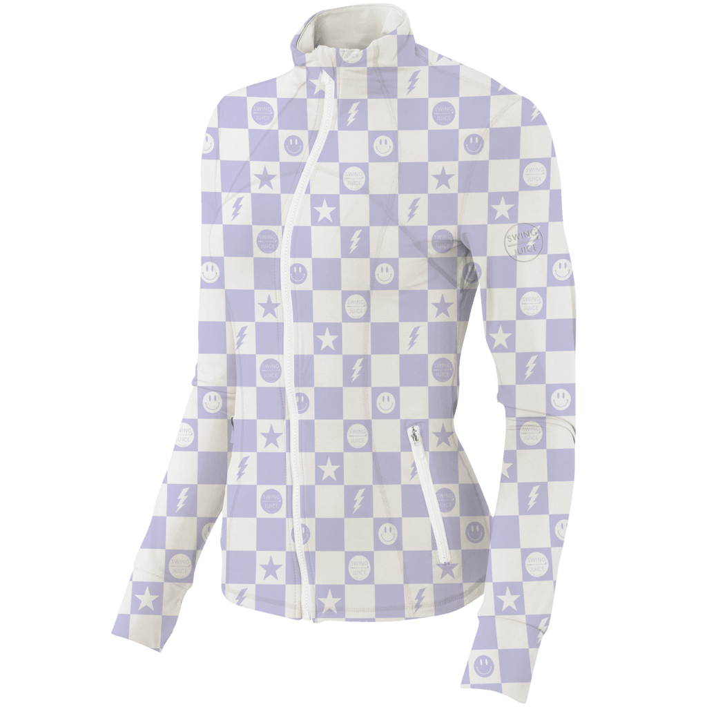 Golf Smile Face Women's Full Zip - Final Sale - Black Girl Golf