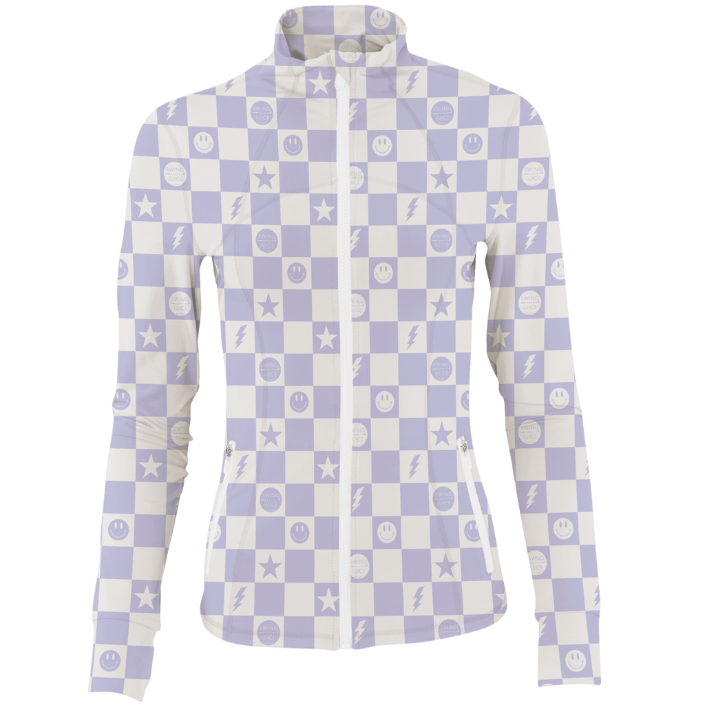 Golf Smile Face Women's Full Zip - Final Sale - Black Girl Golf