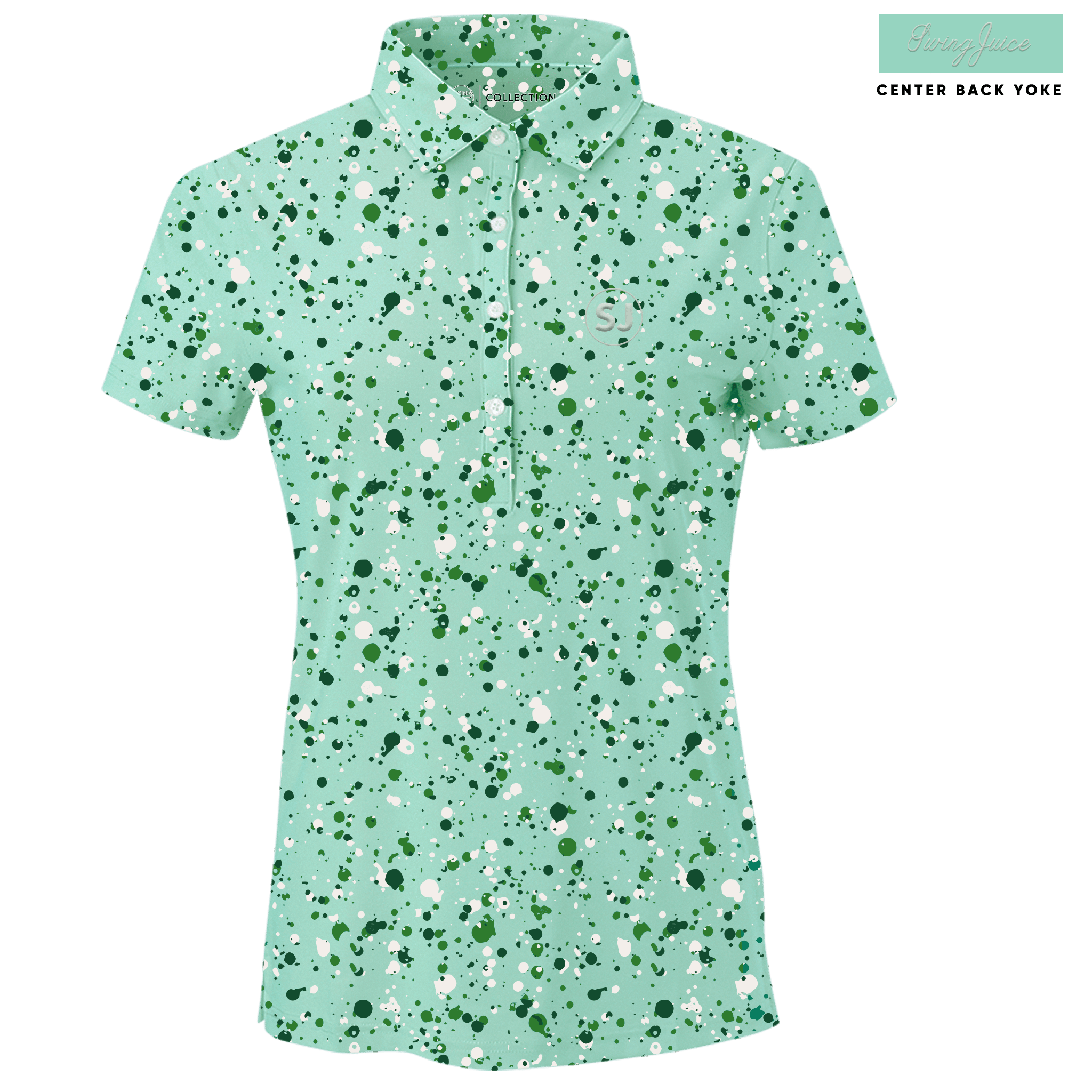 Golf Splatter Women's Polo - Black Girl Golf