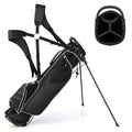Golf Stand Cart Bag with 4 Way Divider Carry Organizer Pockets-Black - Black Girl Golf