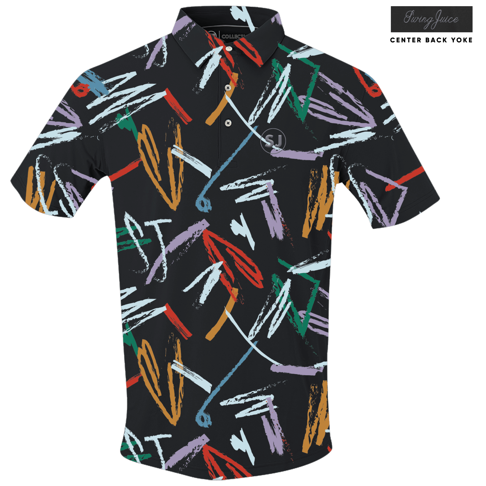 Golf Strokes Men's Polo - Final Sale - Black Girl Golf