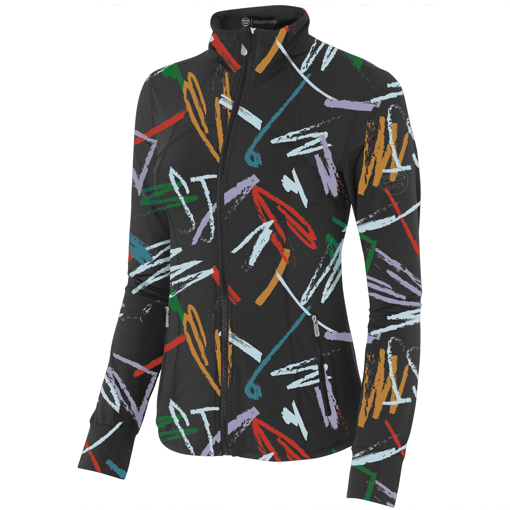 Golf Strokes Women's Full Zip - Final Sale - Black Girl Golf