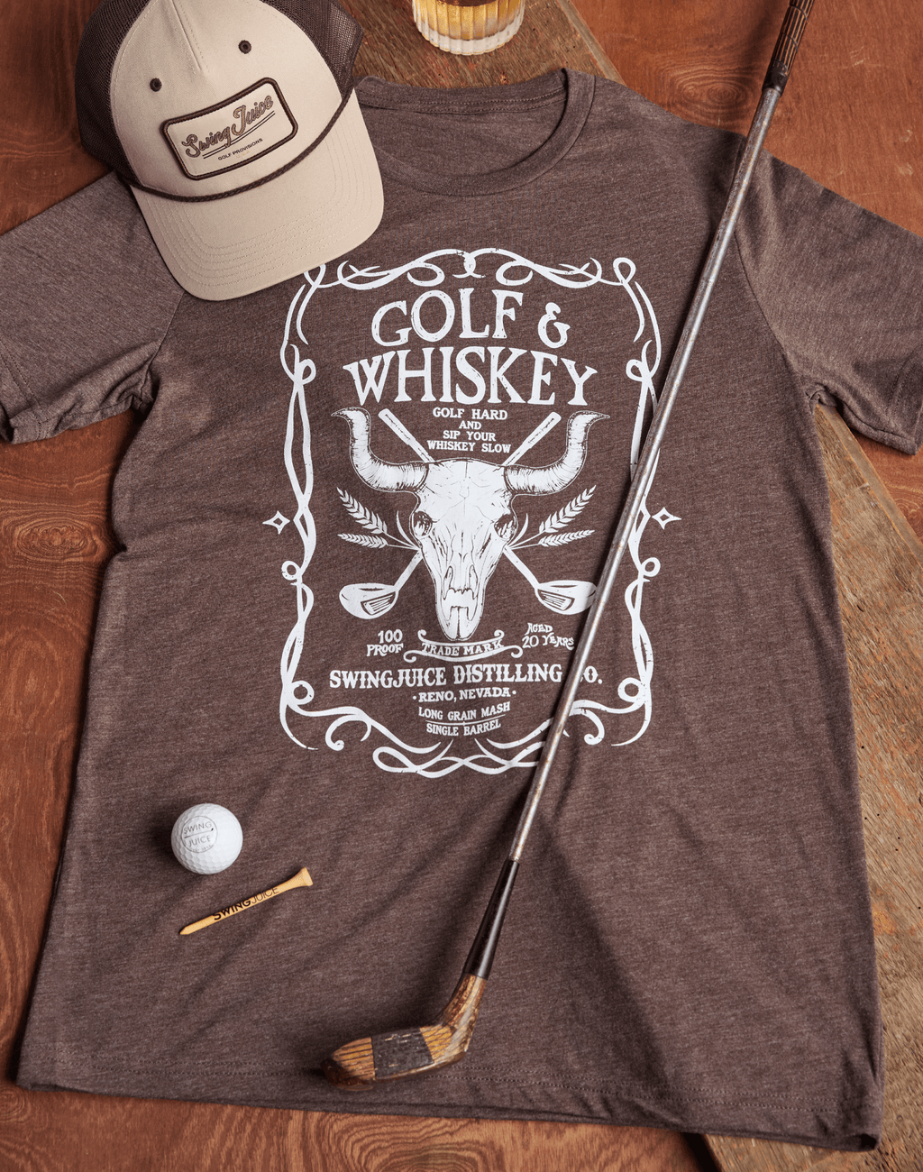Golf & Whiskey Unisex T-Shirt - Black Girl Golf