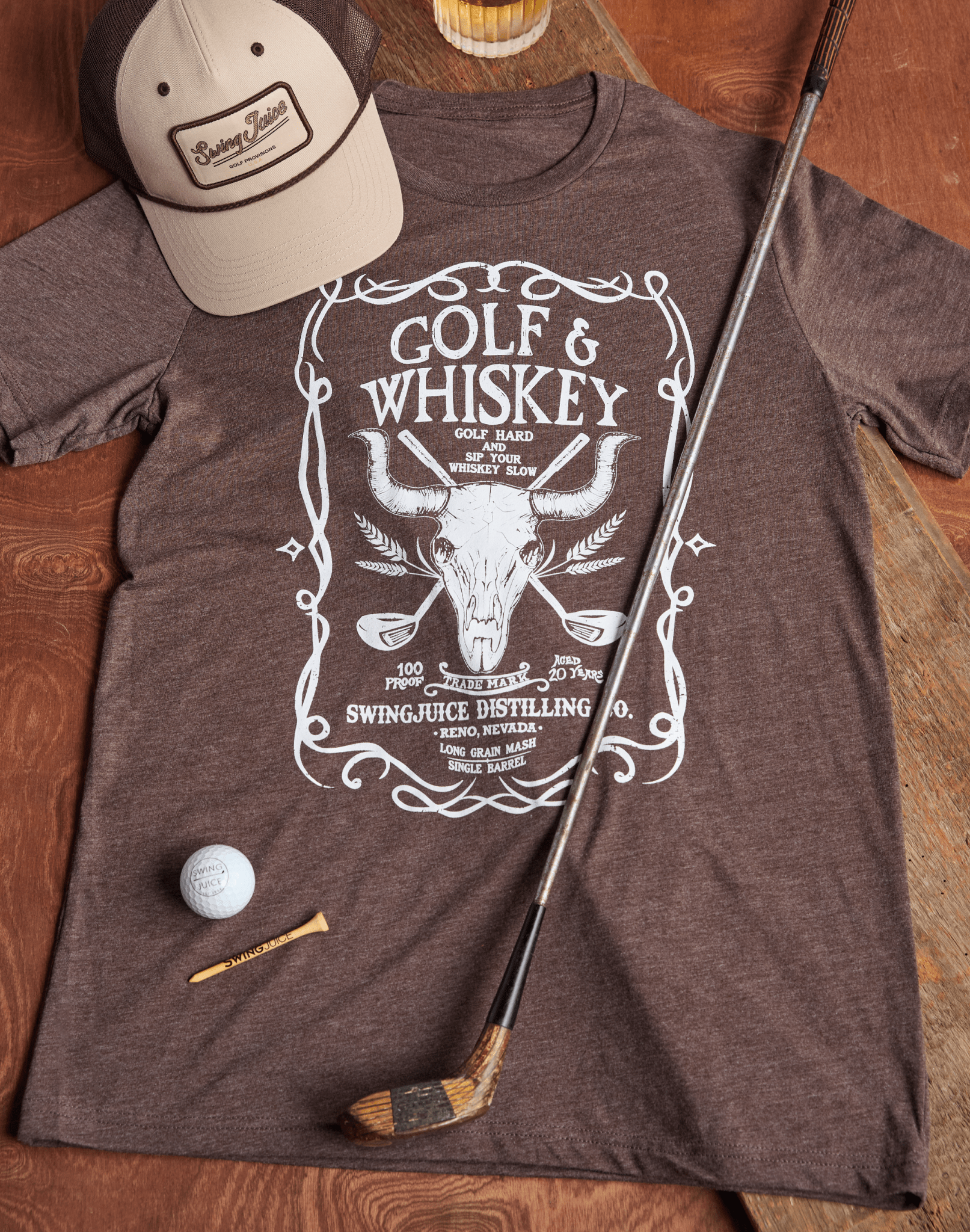 Golf & Whiskey Unisex T-Shirt - Black Girl Golf