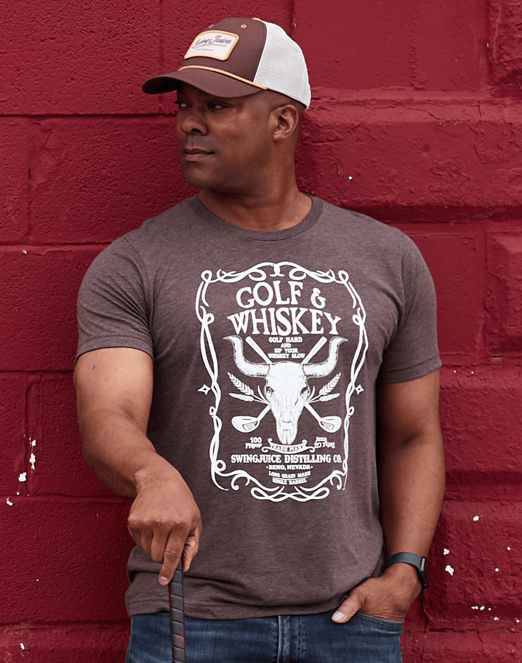 Golf & Whiskey Unisex T-Shirt - Black Girl Golf