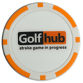 “Golfhub – Stroke Game in Progress” Golf Ball Marker Poker Chip - Black Girl Golf