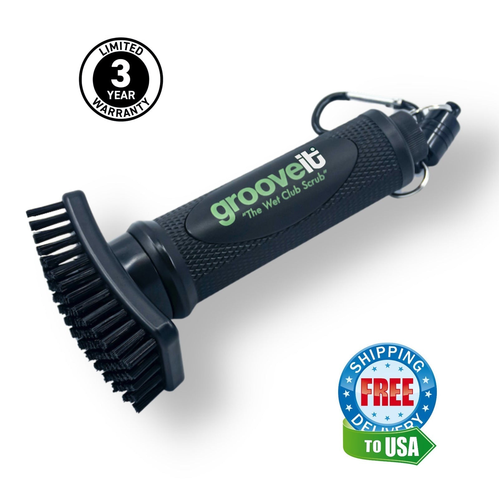 Grooveit Brush – "The Wet Club Scrub" - Black Girl Golf