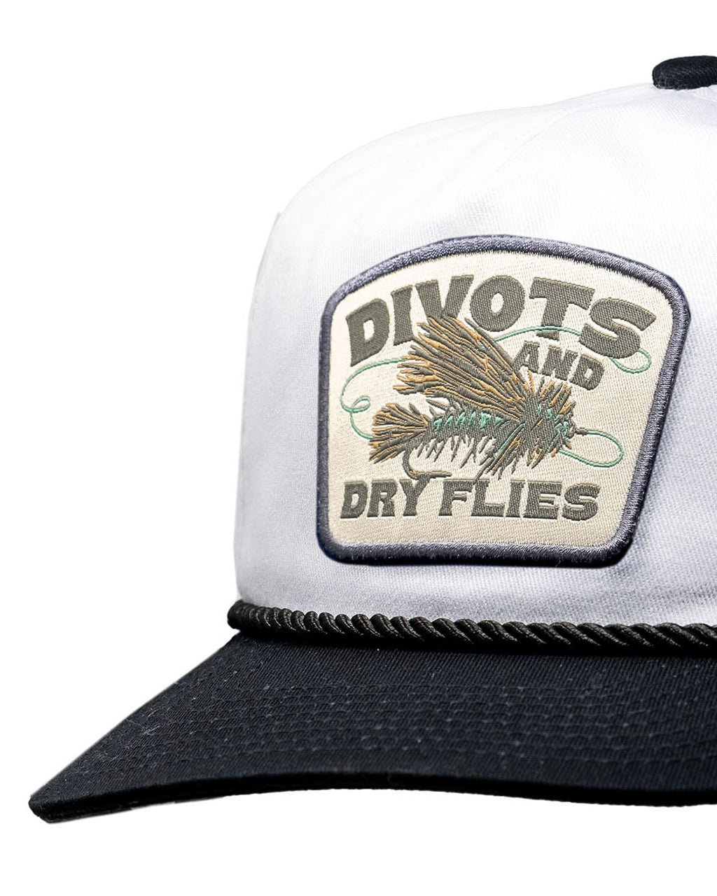 Heritage Rope Hat - Divots & Dry Flies - Domino - Black Girl Golf