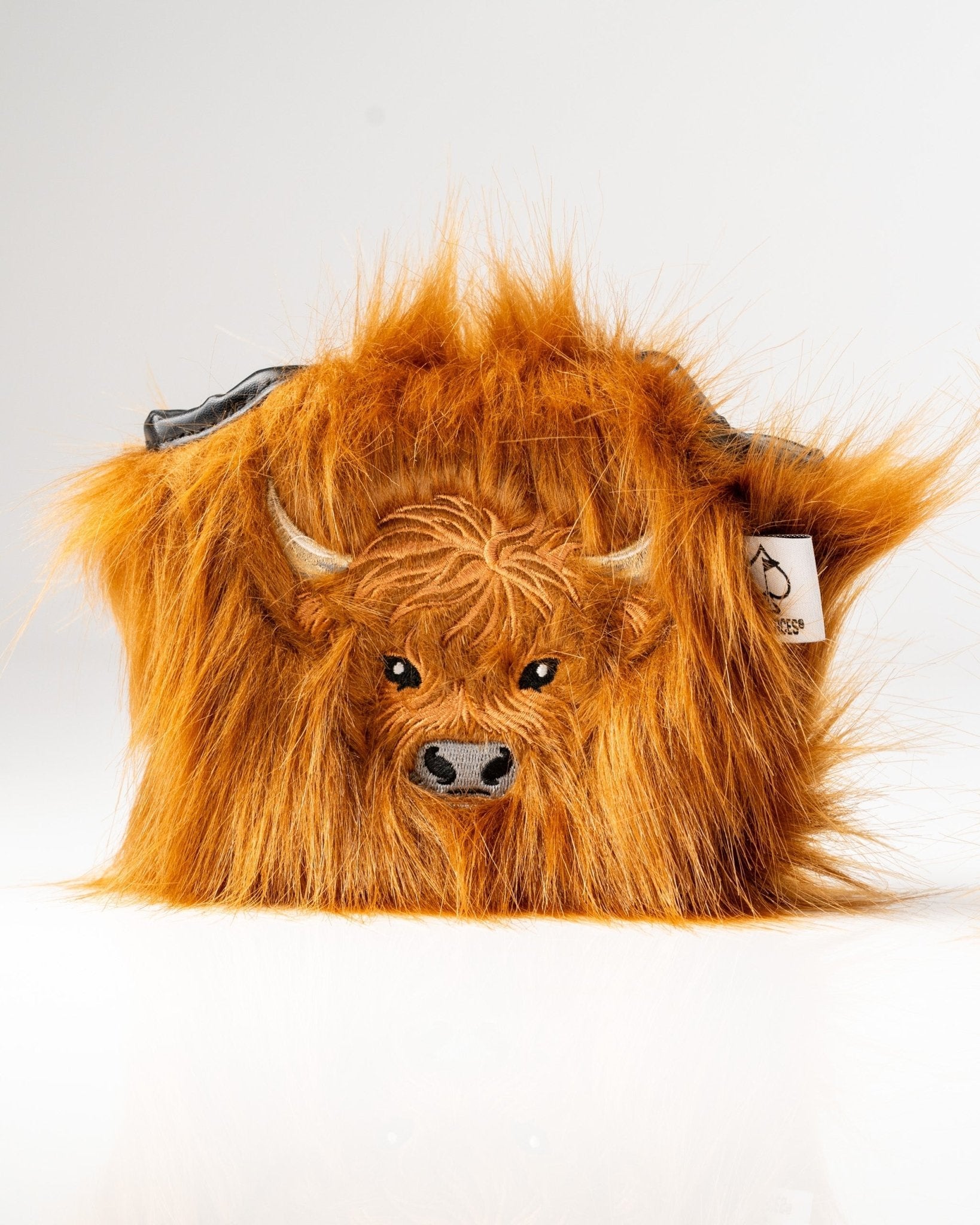 Highland Cow - Mallet Putter Cover - Black Girl Golf