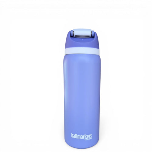 Hydration Bottle – Astronaut Walker | 32oz Insulated Stainless Steel | Flip Straw Lid w/ Handle - Black Girl Golf